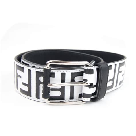 fendi belts black|black and white Fendi belt.